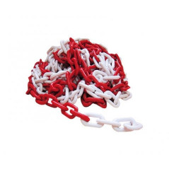 CADENA 6mm PVC ROJO/BLANCO (BOLSA 25 METROS)