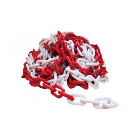 CADENA 6mm PVC ROJO/BLANCO (BOLSA 25 METROS)