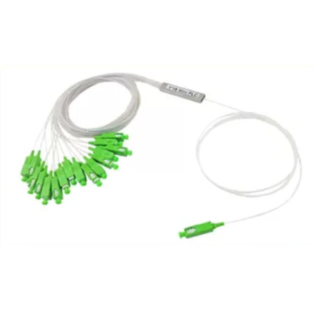 SPLITTER PLC 1X16 ENTRADA SC/APC 150CM Y SALIDA SC/APC 150CM FIBRA 900 MICRAS G657A1