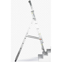 ESCALERA TRANSFORMABLE 3 TRAMOS  ALUMINIO MODELO LUXE 3 ALTURA MAXIMA 7.30 METROS