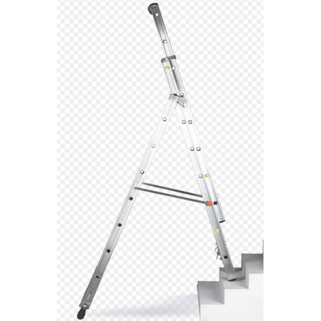 ESCALERA TRANSFORMABLE 3 TRAMOS  ALUMINIO MODELO LUXE 3 ALTURA MAXIMA 7.30 METROS