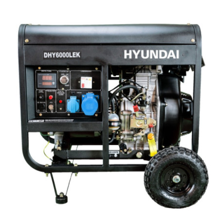 GENERADOR MONOFÁSICO HYUNDAI DHY6000LEK DIESEL 3000rpm-230V