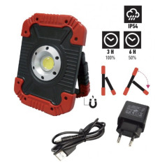 FOCO LED DE BATERIA 10W 800LUMENES CON ASA MAGNETICA