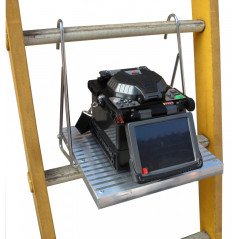 PLATAFORMA DE TRABAJO PARA ESCALERA, BANDEJA PARA FUSIONADORA FTTH