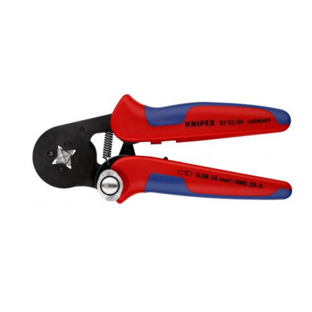 Alicate autoajustable para crimpar punteras huecas de acceso lateral