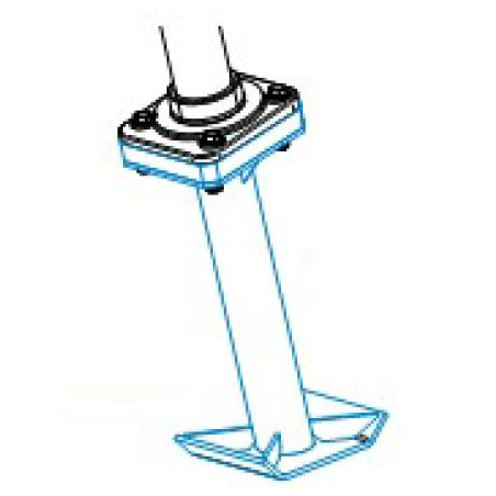 WEBER MT EXTENSIÓN DE ZAPATA PARA ZANJAS ESTRECHAS (44CM LARGO ADAPTABLE, ANCHO DEL PIE 15CM)