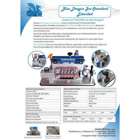 Gamm-Bud Sopladora Blue Dragon Jet Standard Extended brain recorder ready (UGG)