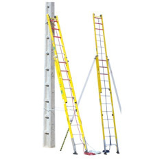 Escalera de fibra extensible manual de 6 metros de seguridad