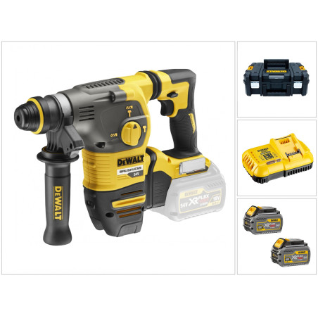 MARTILLO ELECTRONEUMÁTICO DEWALT DCH323T2-QW XR FLEXVOLT 54V SDS-PLUS 2,8J CON 2 BATERÍAS LI-ION 6,0AH CON MALETÍN