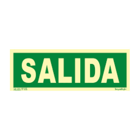 SEÑAL PVC FOTOLUM. SALIDA