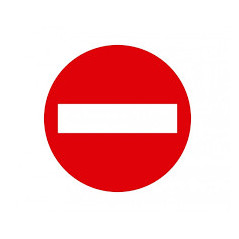 SEÑAL SERIGRAFIADA EN BOLSA DE PLASTICO DE DIRECCIÓN PROHIBIDA