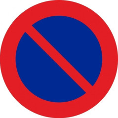 SEÑAL SERIGRAFIADA EN BOLSA DE PLASTICO DE PROHIBIDO APARCAR