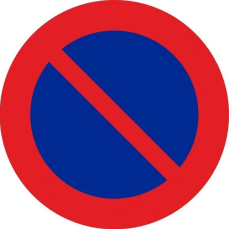 SEÑAL SERIGRAFIADA EN BOLSA DE PLASTICO DE PROHIBIDO APARCAR