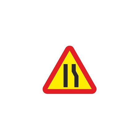 SEÑAL SERIGRAFIADA EN BOLSA DE PLASTICO DE ESTRECHAMIENTO DE LA CALZADA POR LA DERECHA