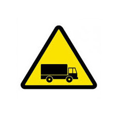 SEÑAL SERIGRAFIADA EN BOLSA DE PLASTICO DE PELIGRO CAMIONES