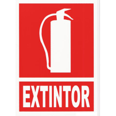 SEÑAL PVC EXTINTOR TAMAÑO A4