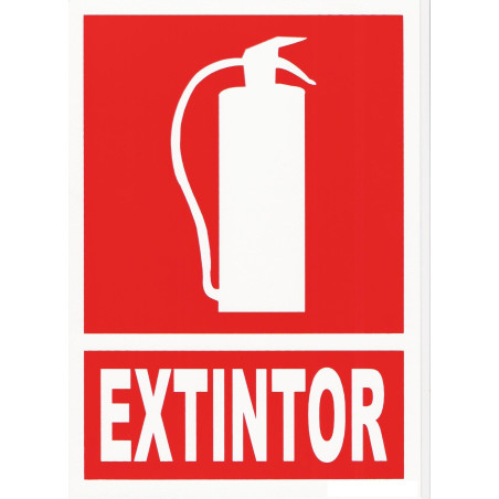 SEÑAL PVC EXTINTOR TAMAÑO A4