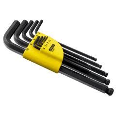 JUEGO 9 LLAVES ALLEN LARGAS DE 1,5 A 10MM. STANLEY.