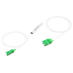 SPLITTER PLC 1X2 ENTRADA SC/APC 150CM Y SALIDA SC/APC 200CM FIBRA 900 MICRAS G657A1