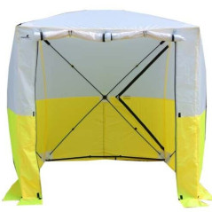 TIENDA DE CAMPAÑA DE TRABAJO 180x180x200 BLANCO/AMARILLO