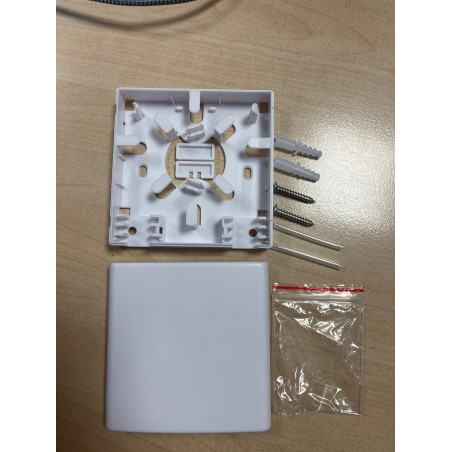 Roseta óptica de superficie FTTH, sin bandeja, vacía