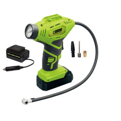 COMPRESOR PORTÁTIL A BATERÍA CON MANÓMETRO