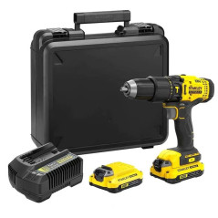 STANLEY SFMCD711C2K-QW ATORNILLADOR, TALADRO PERCUTOR BRUSHLESS 18V 50Nm CON 2 BATERIAS