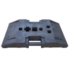 Base de caucho 25Kg para fijar poste provisional