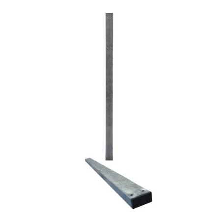 POSTE DE SUJECCIÓN 80X40X1.5MM GALVANIZADO EN FRÍO 2000MM PERFORACIÓN MOPU