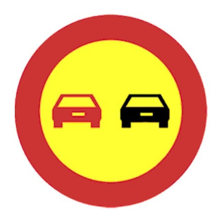 SEÑAL DE PROHIBIDO ADELANTAR CIRCULO TR-305 MOPU REFLEX I