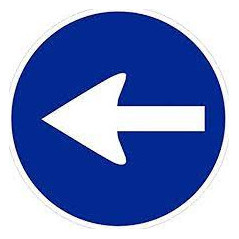 SEÑAL ECONOMICA DE OBLIGACIÓN SENTIDO OBLIGATORIO A LA IZQUIERDA