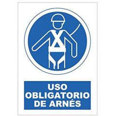 SEÑAL PVC ARNES OBLIGATORIO TAMAÑO A4