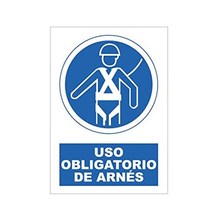 SEÑAL PVC ARNES OBLIGATORIO TAMAÑO A4