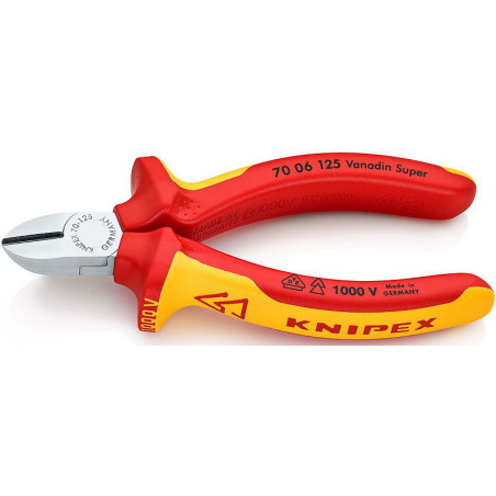 ALICATES DE CORTE DIAGONAL AISLADO 1.000V KNIPEX