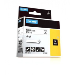 DYMO 18445 ROLLO ETIQUETAS VINILO PERMANENTE (VALIDA PARA INTERIOR/EXTERIORES) 19mm LONG: 5.5m BLANCO