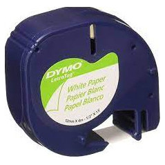 CINTA DE PAPEL 91200 S0721510 PARA DYMO LETRATAG LT100-H 12mm x 4m
