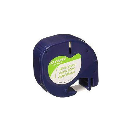 CINTA DE PAPEL 91200 S0721510 PARA DYMO LETRATAG LT100-H 12mm x 4m