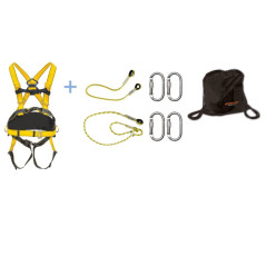 ARNÉS CON CUERDA 1.5M, CUERDA 1.7M Y 4 MOSQUETONES
