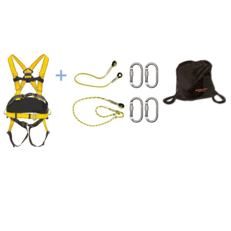 ARNÉS CON CUERDA 1.5M, CUERDA 1.7M Y 4 MOSQUETONES