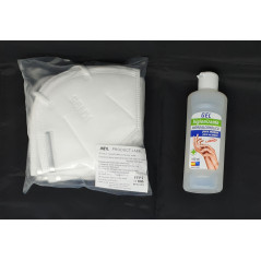 PACK 5 MASCARILLAS FFP2 + 1 BOTE DE GEL HIDROALCOHÓLICO 100ML (DE BOLSILLO)