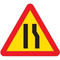 SEÑAL DE PELIGRO POR ESTRECHAMIENTO DE CALZADA POR LA DERECHA TE-17A