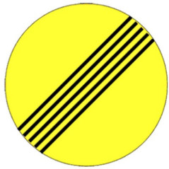 SEÑAL DE FIN DE PROHIBICIONES CIRCULO TR-500 MOPU REFLEX I