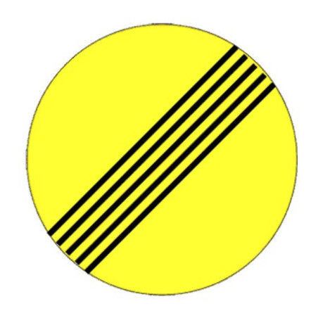 SEÑAL DE FIN DE PROHIBICIONES CIRCULO TR-500 MOPU REFLEX I