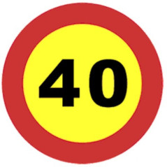 SEÑAL DE VELOCIDAD MAXIMA DE 40 KM/H CIRCULO TR-301 MOPU REFLEX I