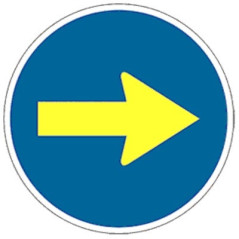 SEÑAL DE SENTIDO OBLIGATORIO DERECHA CIRCULO TR-400A MOPU REFLEX I