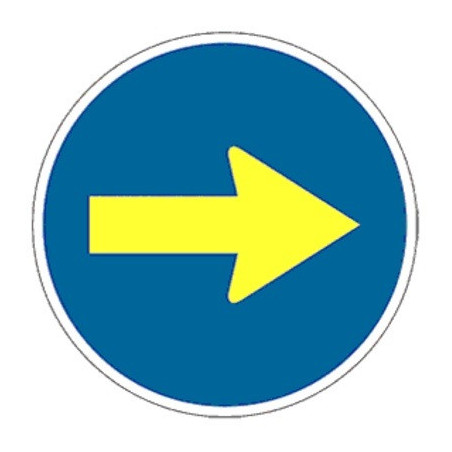 SEÑAL DE SENTIDO OBLIGATORIO DERECHA CIRCULO TR-400A MOPU REFLEX I