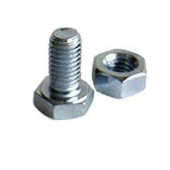 Juego de 4 tornillos Hex zincado M-8x16 DIN933 y Tuerca zincado Hex M8 DIN934