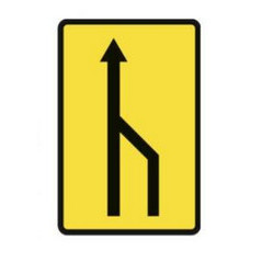 SEÑAL INDICACIÓN OBRA REDUCCIÓN CARRIL POR LA DERECHA (2a1) REFLEX I