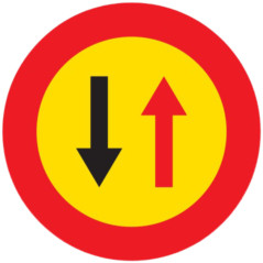 SEÑAL DE PRIORIDAD AL SENTIDO CONTRARIO MOPU OBRA REFLEX I