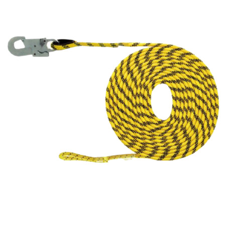 LÍNEA VIDA HORIZONTAL 30 m, poliéster10,5 mm con mosquetón